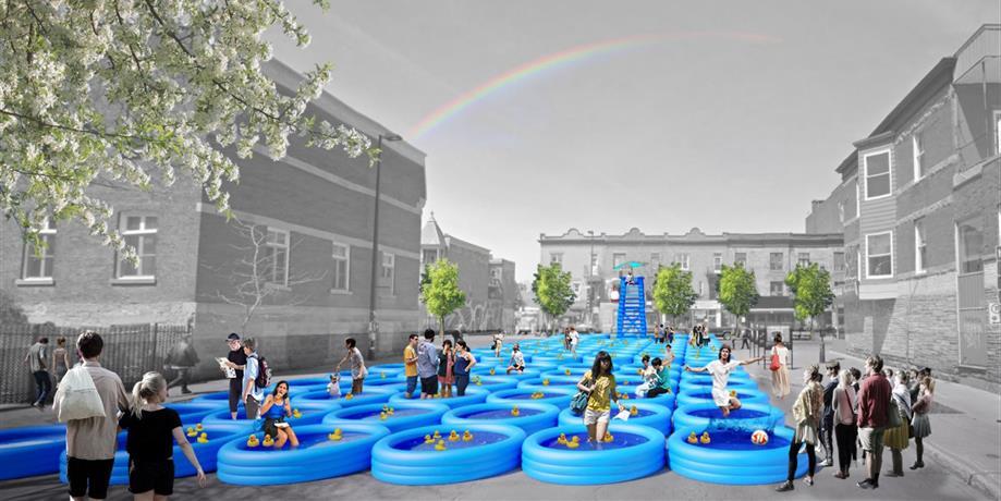 Mont-Royal-les-Bains de Intégral Jean Beaudoin : baignade urbaine