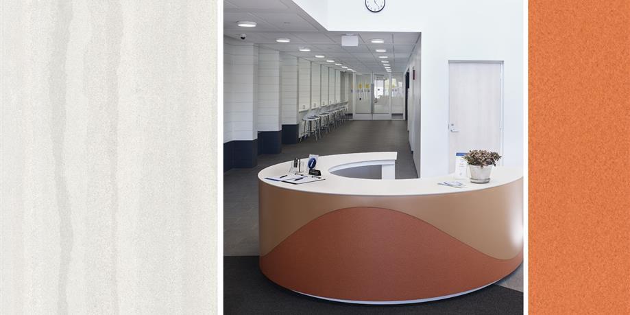 Papier kraft, sable ou feutre: nouvelles surfaces originales pour espaces commerciaux