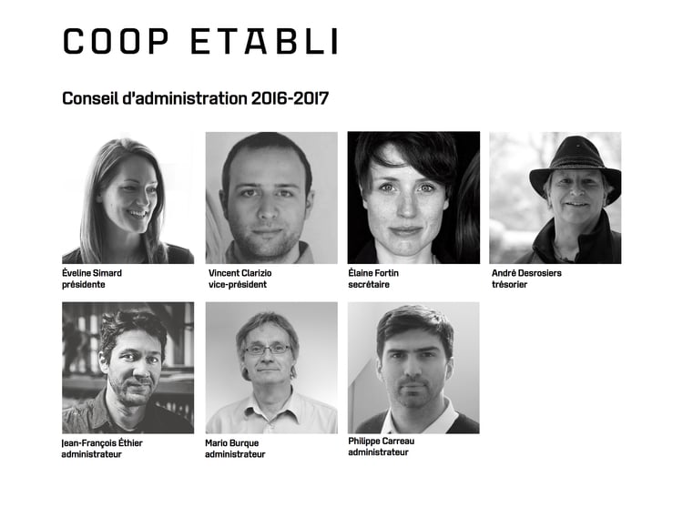 CA 2016-2017 de la COOP ÉTABLI